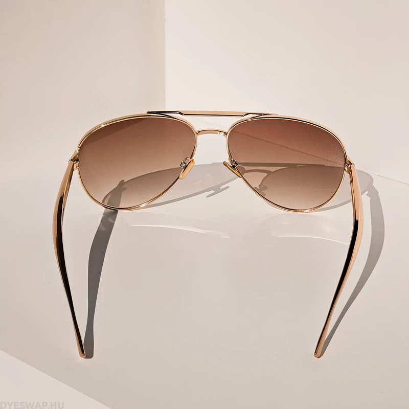 DYESWAP 721 barna ombre aviator napszemüveg arany kerettel – unisex modell 2025