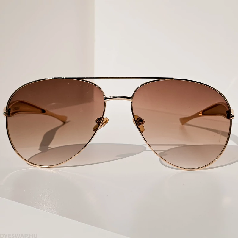 DYESWAP 721 barna ombre aviator napszemüveg arany kerettel – unisex modell 2025