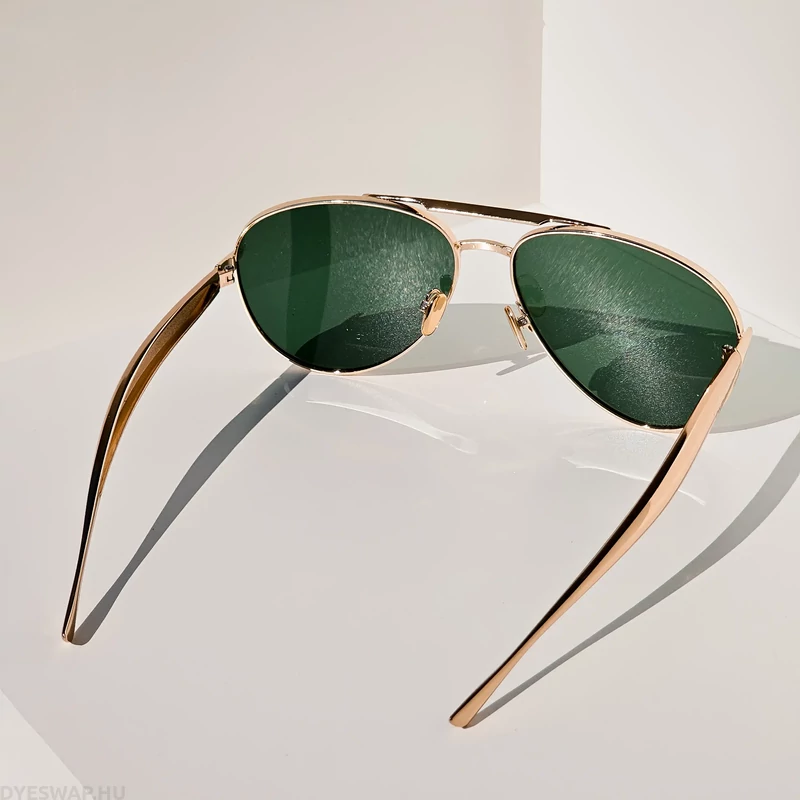 DYESWAP 721 zöld aviator napszemüveg arany kerettel – unisex prémium napszemüveg 2025