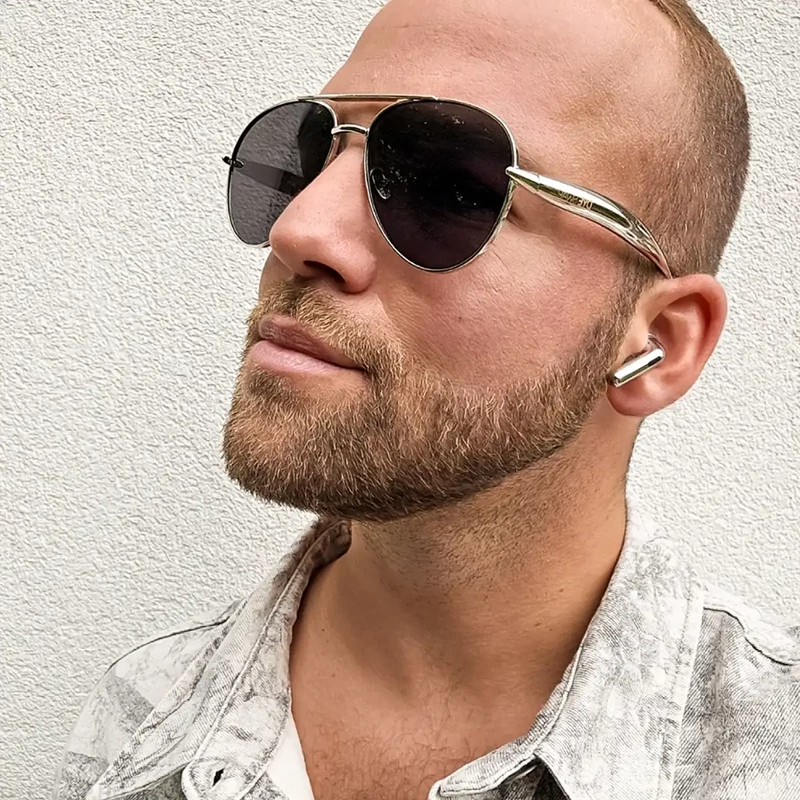 DYESWAP 721 fekete aviator napszemüveg ezüst kerettel – unisex prémium napszemüveg 2025