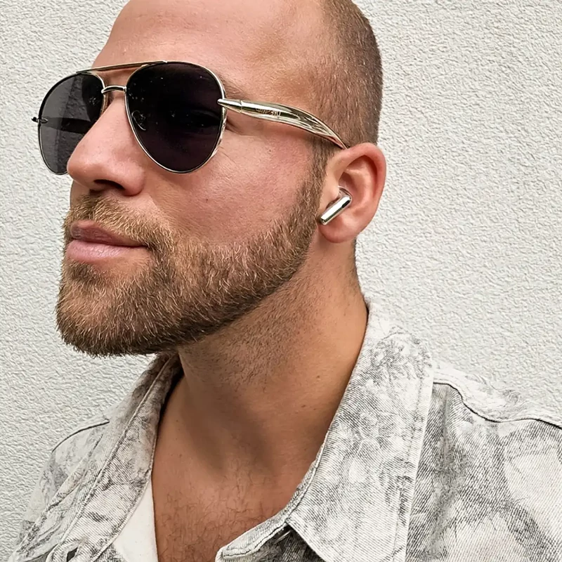 DYESWAP 721 fekete aviator napszemüveg ezüst kerettel – unisex prémium napszemüveg 2025