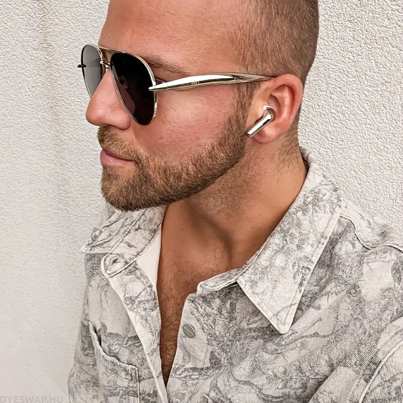 DYESWAP 721 fekete aviator napszemüveg ezüst kerettel – unisex prémium napszemüveg 2025